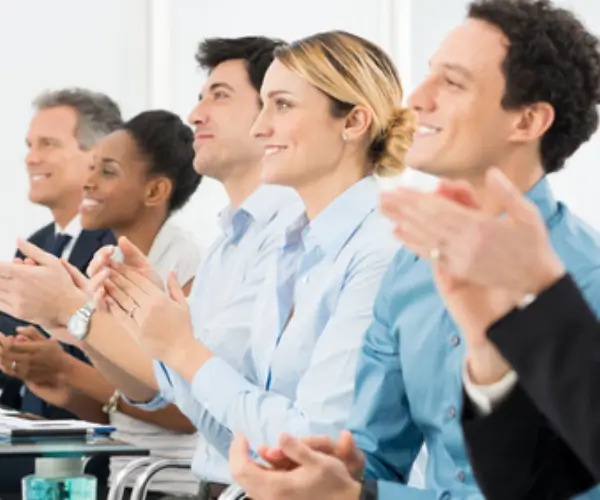 An audience applauding